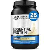 Optimum Nutrition Essential Protein Powder, Creamy Vanilla, 1.8LB | Protein Powder Drink Mix, Whey &amp; Casein Blend, 24g Protein per Serving, 11g EAAs, Muscle Recovery Support, Easy Mixing
