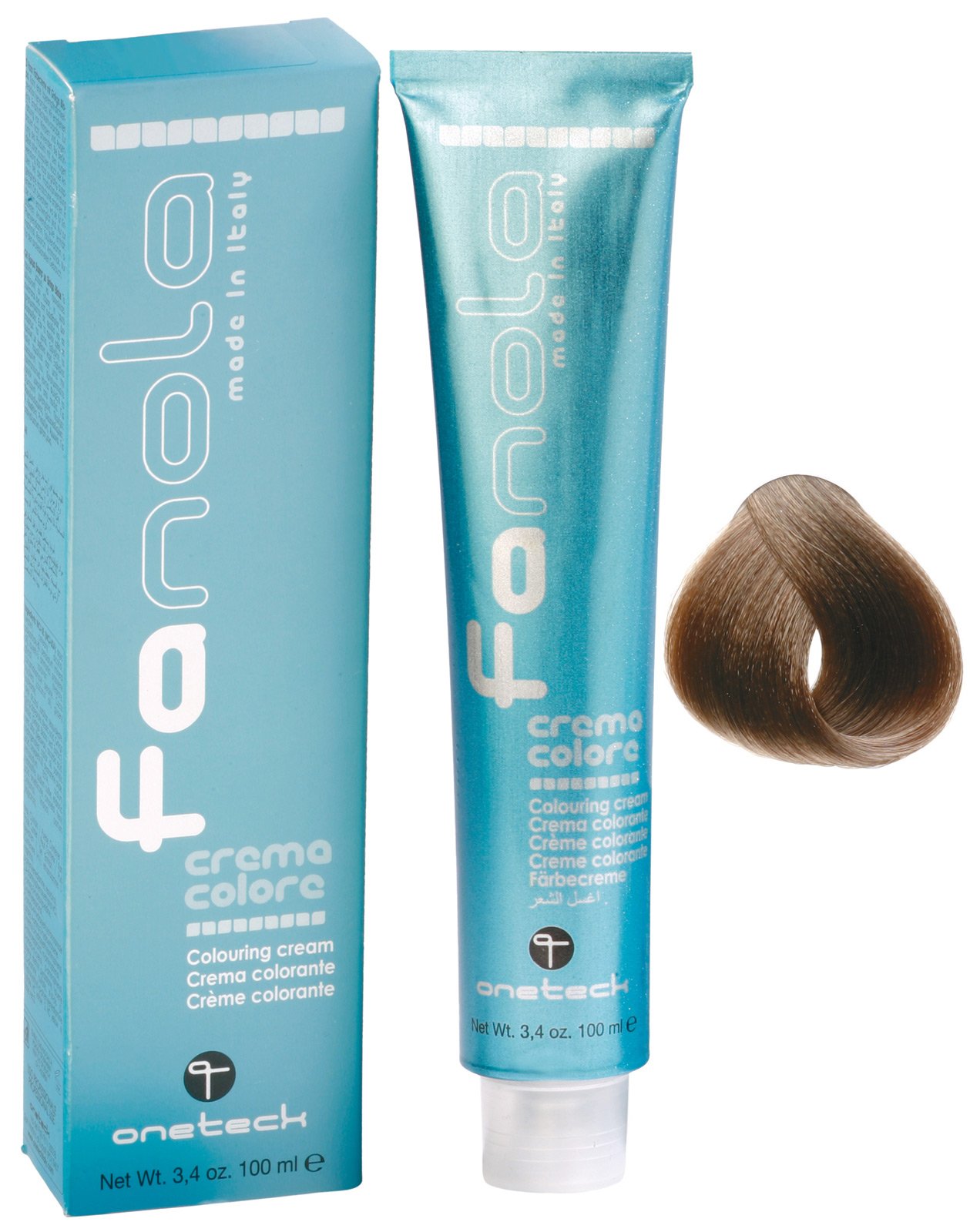 Fanola dye 7.1 ash Blond 100 mL - Professional dye Permanent Coloring Cream Hair Hair - Color Uniform and Bright - | Ash