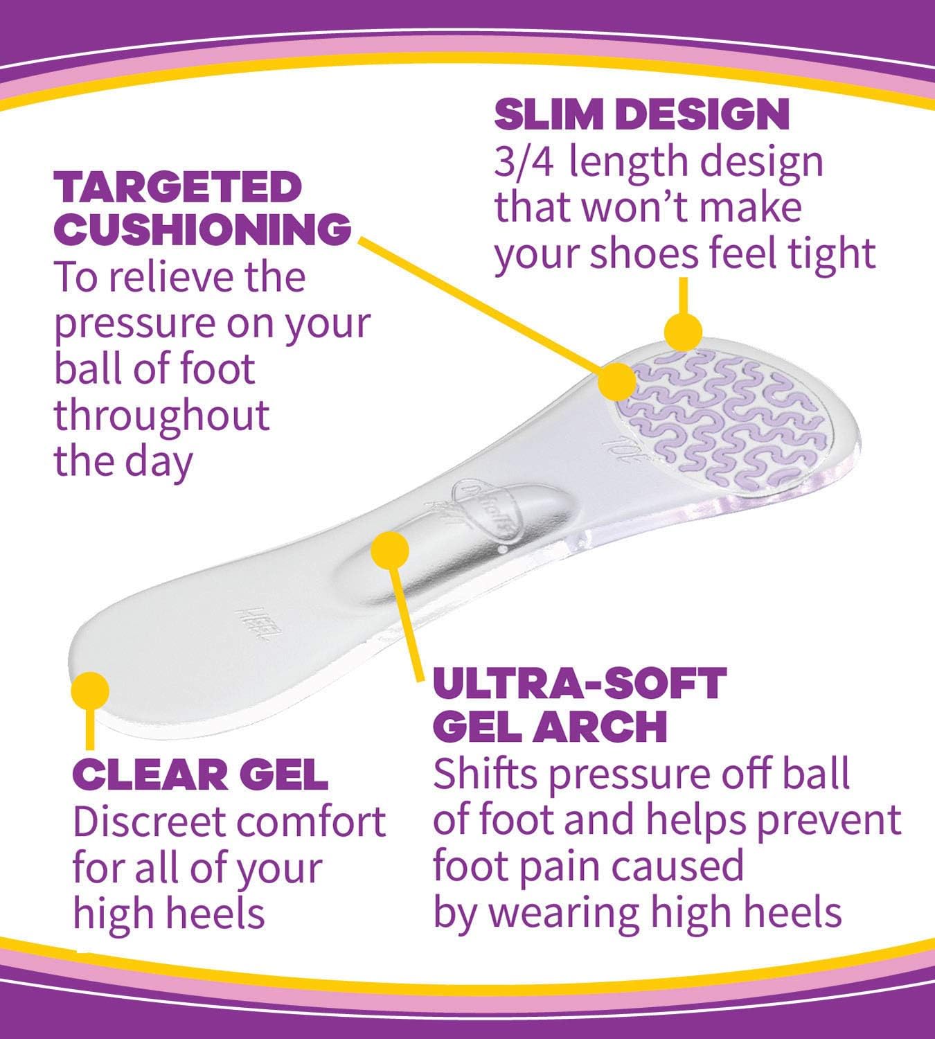 Dr. Scholl's High Heel Relief Insoles for Women, Shoe inserts (Womens 6-10): Health & Personal Care