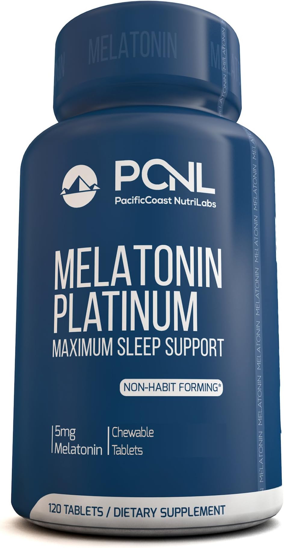 PacificCoast NutriLabs 5mg Melatonin, Non-Habit Forming, All Natural Sleep Aid, Rapid Release Formula, Free Ebook & Empty Bottle Guarantee, 120 tablets