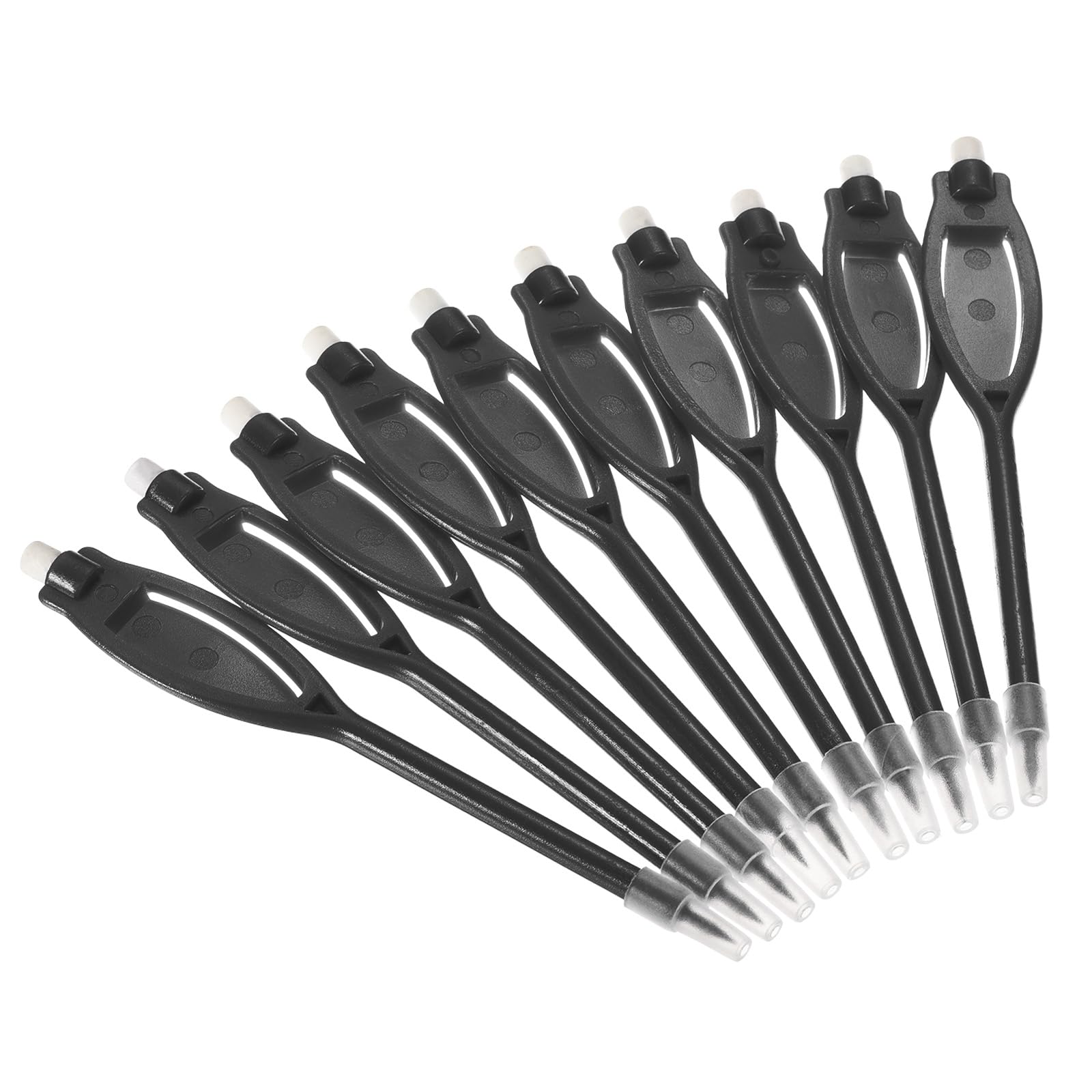 M METERXITY 30 Pack Golf Scoring Pencils with Eraser - Golf Marker Pens, Oval Handle with Clip, Apply to Golf Events (Black)