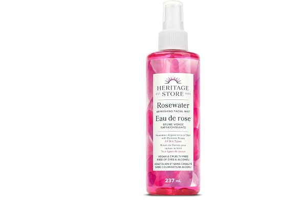 Heritage Store – Rosewater | Refreshing Facial Mist | Aromatherapy Mist for Glowing Skin | Vegan & Cruelty Free | Alcohol & P