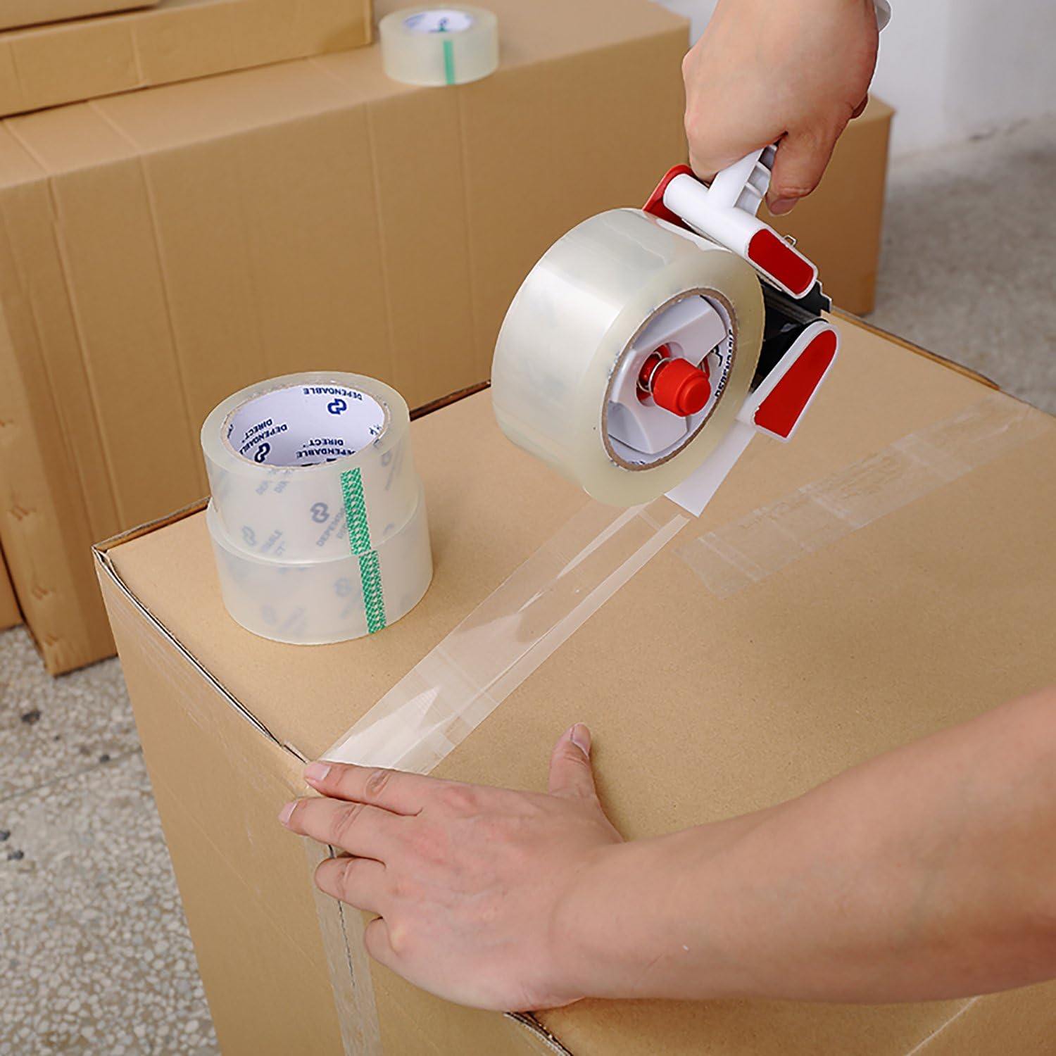Industrial Grade Clear Packing Tape (6 Rolls) - 60 Yards per Roll - 2" Wide x 2 mil Thick, Acrylic Adhesive Heavy Duty Tape for Box Office Moving Packaging Shipping : Office Products