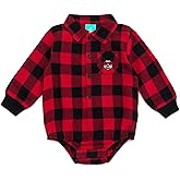 Disney Junior Baby Plaid Flannel Bodysuit Newborn to Infant Sizes (Newborn - 24 Months)