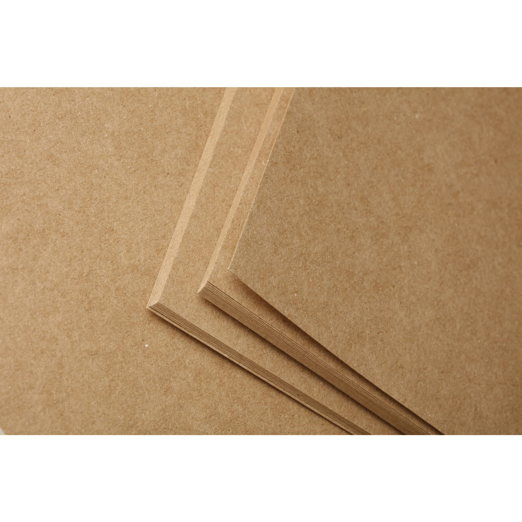 Clairefontaine - Ref 975152C - Kraft Paper (10 sheets) - A3 (420 x 297mm) Sized - Natural Brown, Smooth Side & Ribbed Side, 400gsm Paper, Acid Free, pH Neutral
