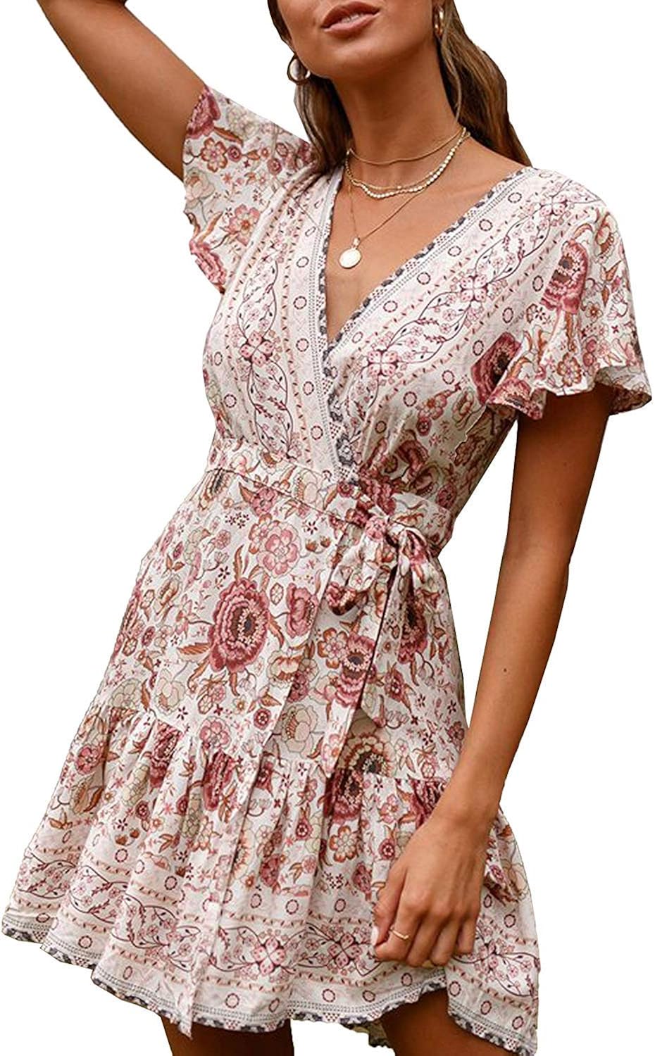 sun dresses with short sleeves