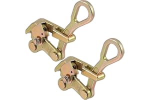 ZEONHAK 2 Pack 1 Ton Cable Grip, Heavy Duty Wire Rope Grip, Wire Gripper for Steel Wire Ropes, Cables, Iron Wires, Cable Size