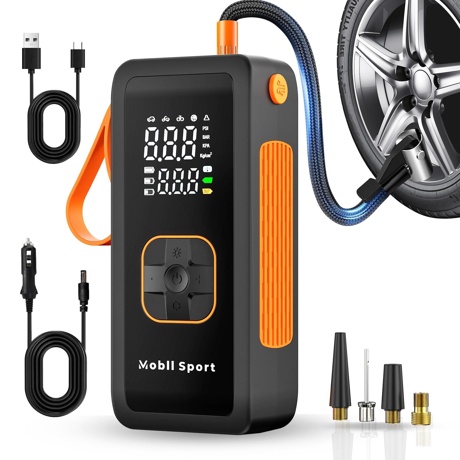 Tire Inflator Portable Air Compressor, 180 PSI Air