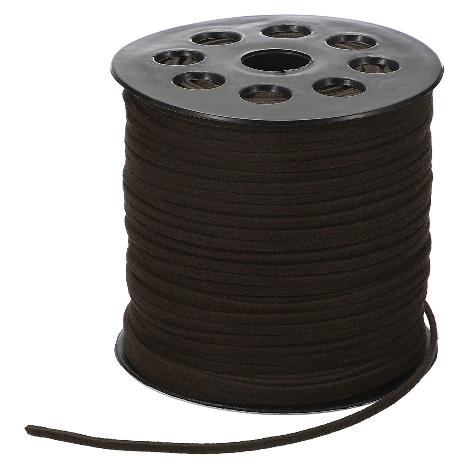 PATIKIL 100 Yards x 2.6mm Faux Suede Leather Cord, Leather Lace String for Bracelet Necklace Beading Making DIY Crafts, Black Brown
