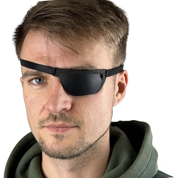 Amazon.com: Black Leather Eye Patch eyepatch Cosplay Larp
