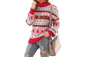 Jouica Women's Turtleneck Oversized Sweaters Batwing Long Sleeve Pullover Loose Chunky Knit Jumper