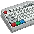 dagaladoo Retro keycaps Japanese Style Double Shot PBT Keycaps Set dye Sublimation Custom Key caps 131keys Grey/Blue/Red XDA Profile Key caps Keyboard for Gateron MX Switches Mechanical Keyboard