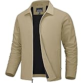 MAGNIVIT Men's Lightweight Jackets Light Windbreaker Full Zip Up Stylish Golf Coat Business Work Casual Dress