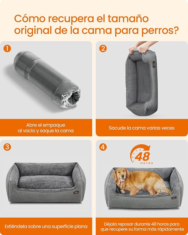 Cama para cães, bordas elevadas, 110 x 75 x 27 cm