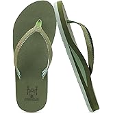 KuaiLu Womens Arch Support Flip Flops Comfortable Yoga Mat Slip on Summer Beach Walking Thong Cushion Sandals