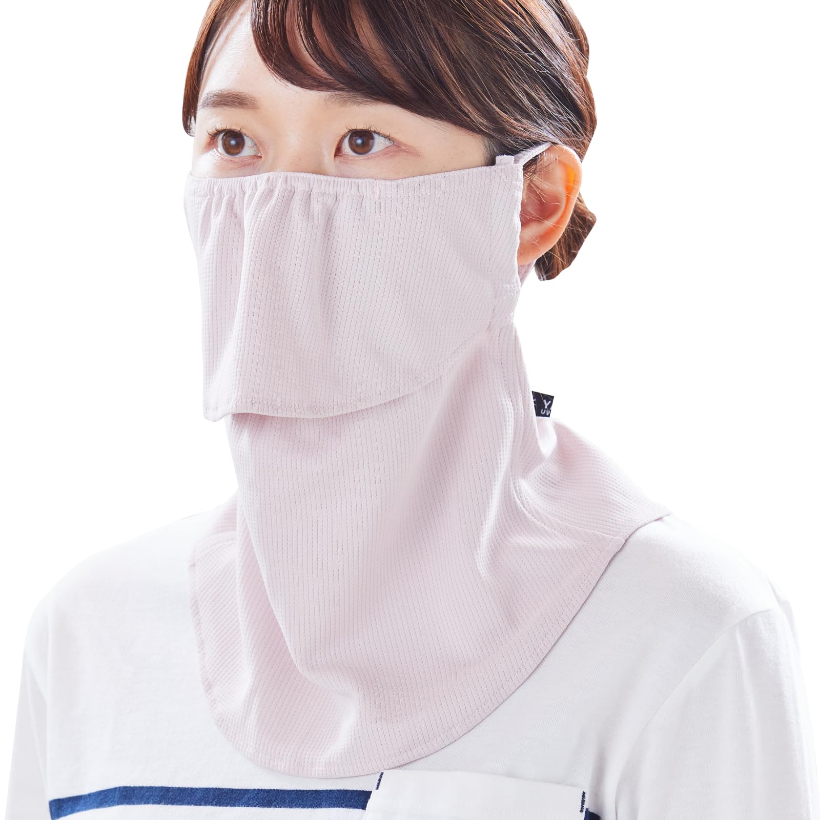 [YAKeNU UV CUT MASK] 日焼け防止フェイスカバー ヤケーヌスタンダード（スナップ式） (ベージュピンク, 通常サイズ)商品画像