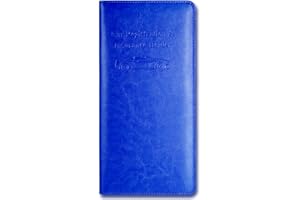 HOURUNTALL Car Accessories Registration and Insurance Holder,Leather Essential Card Magnetic Shut Wallet Vehicle Glove Box Organizer Case for Auto Driver License Document Truck Motorcycle Boat Men Women,DarkBlue