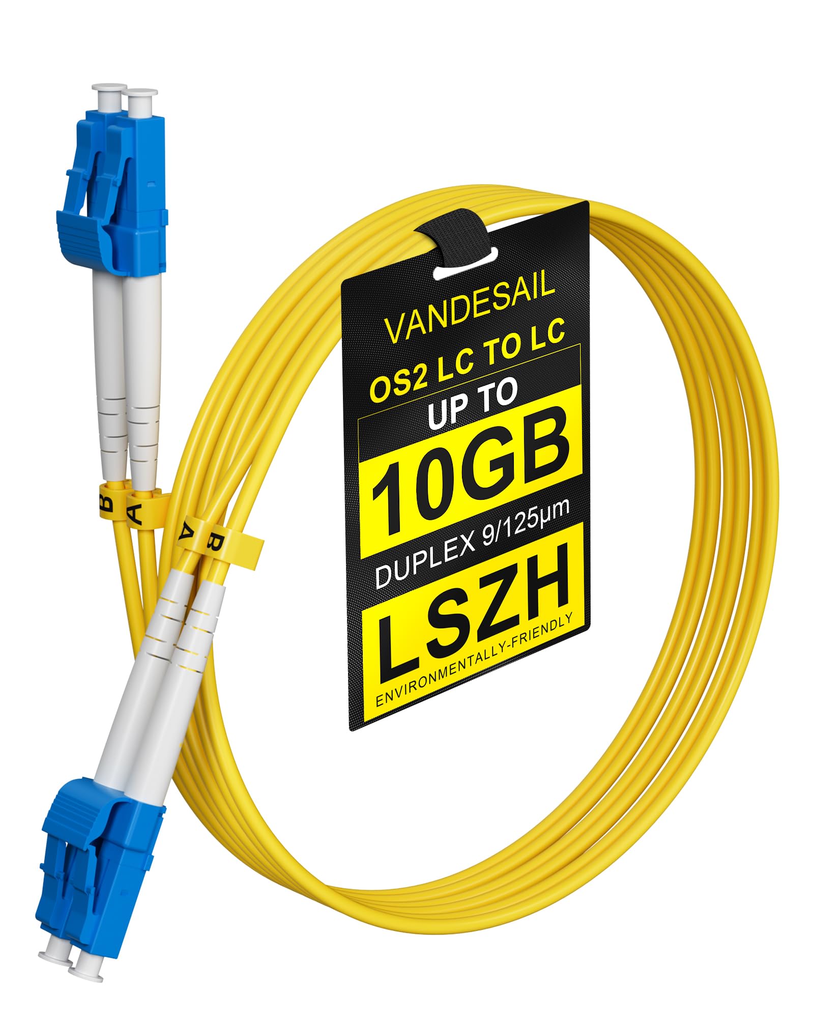 VANDESAIL LC to LC Fiber Patch Cable Single Mode