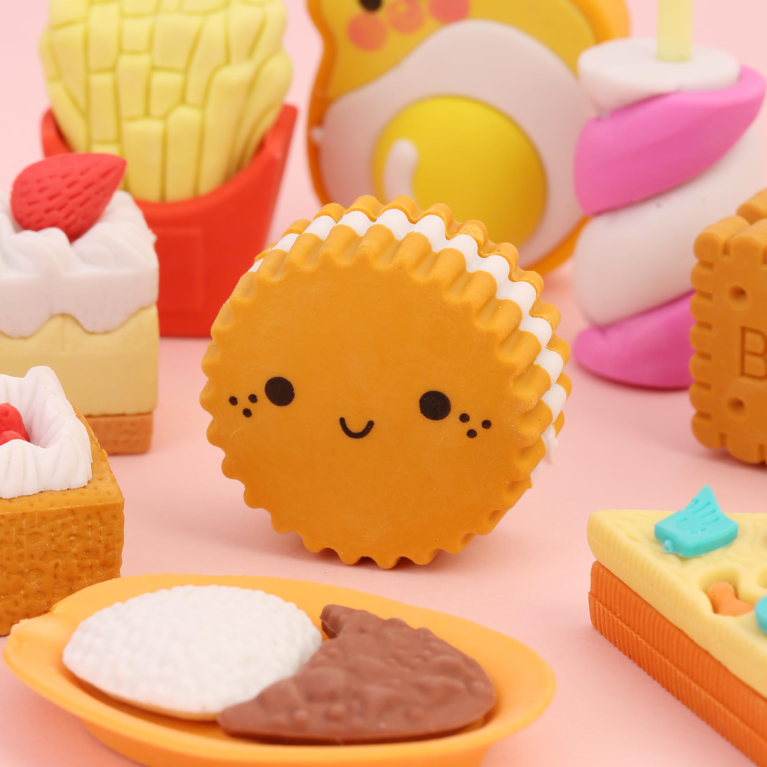 Mr. Pen- Food Erasers, 30Pcs, Take Apart Erasers, Fun Eraser for Kids, Food Eraser for Kids