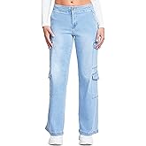 YMI Womens YMI Jeans Women’s Wide Leg Double Cargo Jean