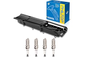 PHILTOP Set of 4 Ignition Coil Pack and Iridium Spark Plugs Fits for Chevrolet,Saturn,Oldsmobile,Pontiac,for Cobalt,Cavalier,Ion,HHR,Malibu,Classic,Vue,L200,Alero,Sunfire,Grand Am,LS1,L100,L300,LW200