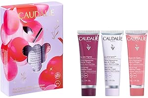 Caudalie Hand Cream Trio Holiday Gift Set: Hydrating & Nourishing Hand and Nail Repairing Cream Trio Enriched with Shea Butter and Grape Seed Oil