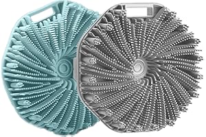 RamPula Silicone Body Scrubber Shower Brush Super-Exfoliating Body Brush with Non-Slip Strap, Eco-Friendly Bath Scrubber for Sensitive/All Skin Types, Gentle Massage & Effective Shower Exfoliation