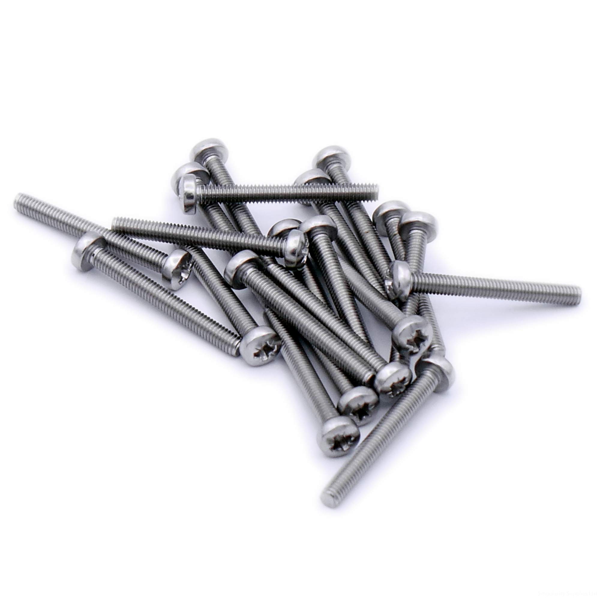 M6 (6mm x 12mm) Pozi Pan Machine Screw (Bolt) - Stainless Steel (A2) (Pack of 20)