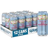SPLASH REFRESHER Flavored Sparkling Water in Cans - 16 Fl Oz, 12 Pack | Flavored Carbonated Seltzer Water with Electrolytes, Zero Sugar &amp; Zero Calories - Kiwi Watermelon Flavor, Pack of 12