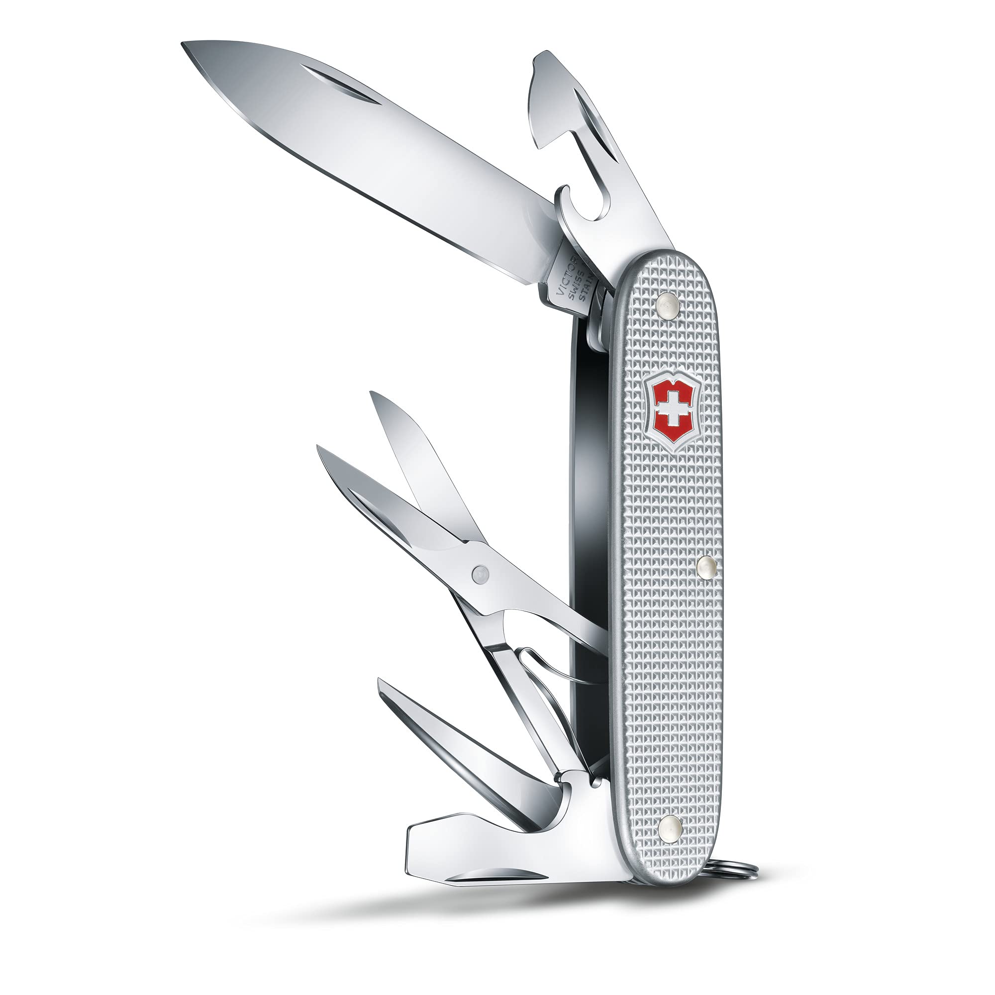 Victorinox Schweizer Taschenmesser, Pioneer X, Multitool, Swiss Army Knife mit 9 Funktionen, Klinge, Schraubendreher 3 mm, Kapselheber 3