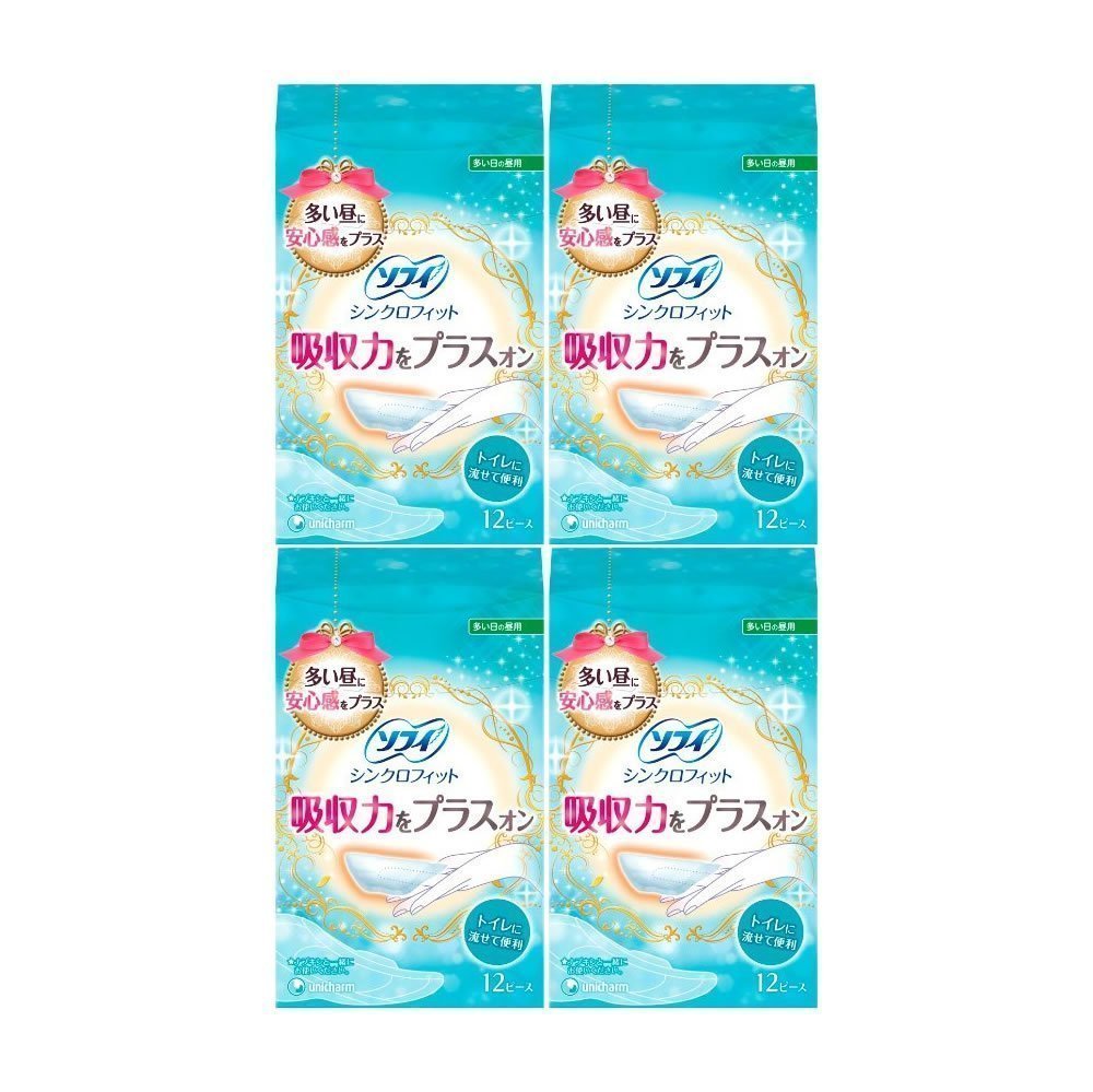 【まとめ買い】ソフィ シンクロフィット12ピース×4個パック(unicharm Sofy)商品画像