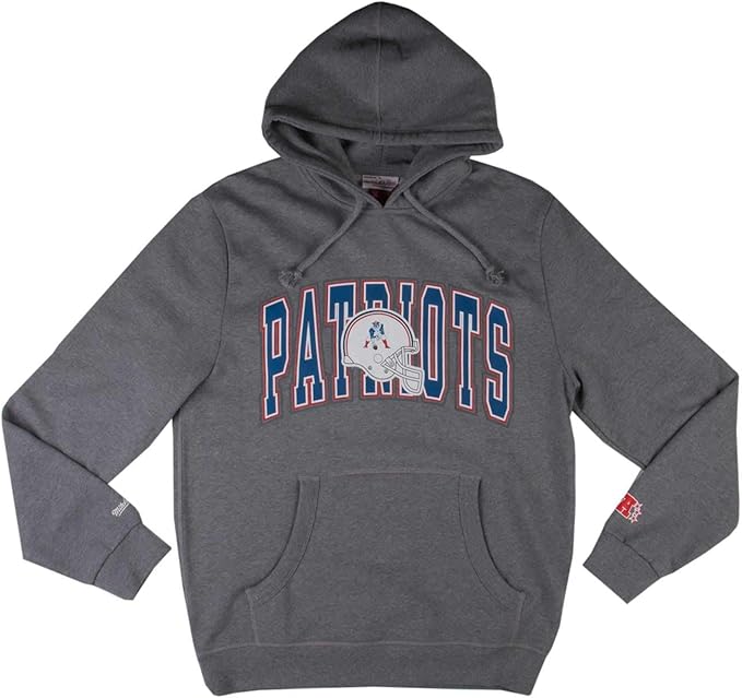 Amazon Com Mitchell Ness New England Patriots Nfl Play Clock Pullover Hooded Sweatshirt Clothing