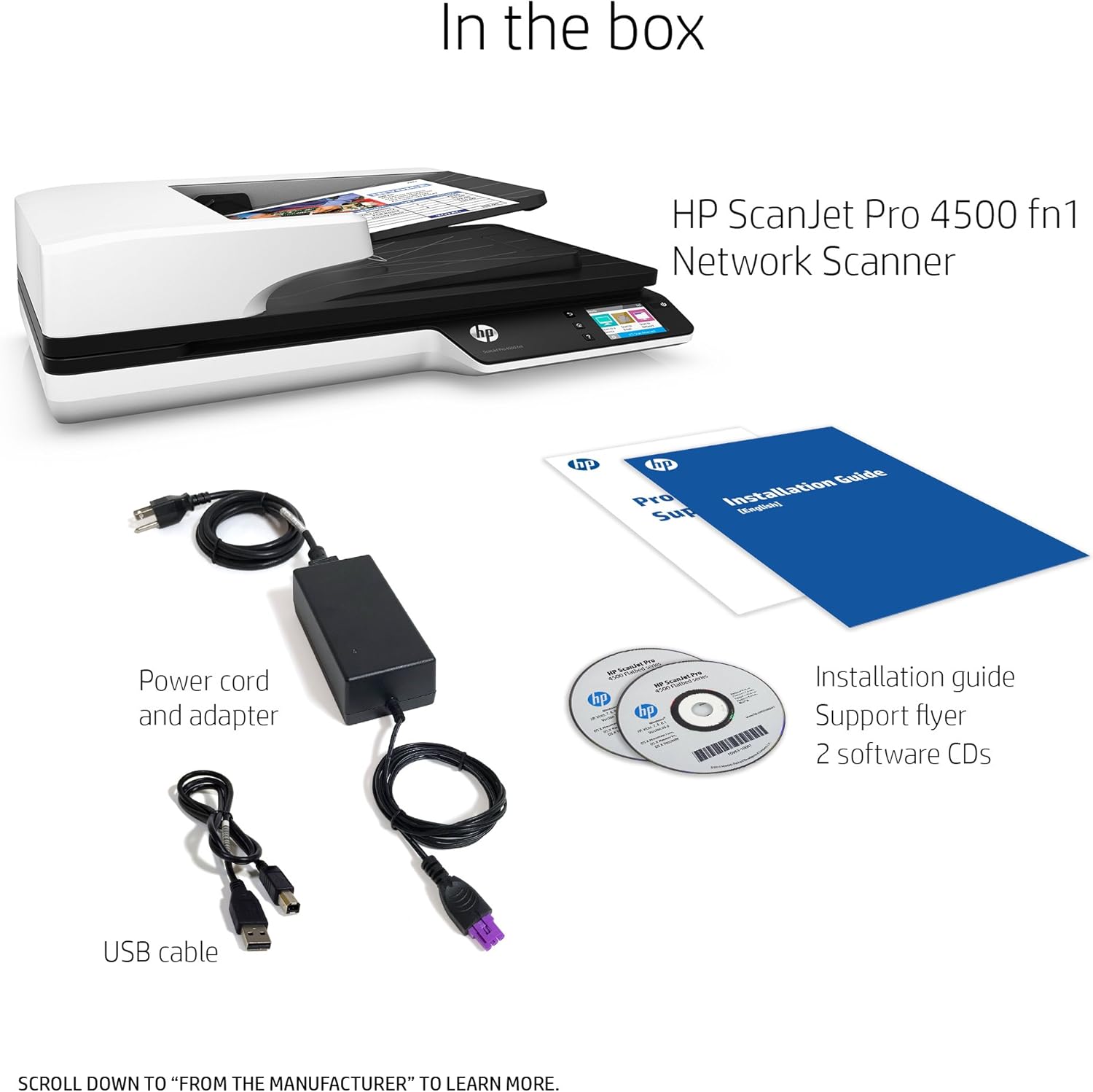 HP ScanJet Pro 4500 fn1 Network OCR Scanner: Office Products