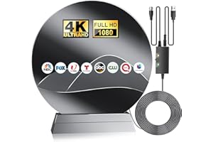 RAGNAL 2024 Upgraded Digital Antenna for TV,880+ Miles Range TV Antenna for Smart TV Indoor-TV Antennas Outdoor, Antenna Support 8K 4K 1080p All TV's VHF UHF 360° Signal Reception-35ft Coaxial Cable