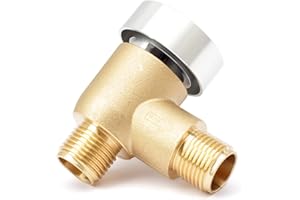LISNHLIN Upgraded Brass RV Vacuum Breaker Check Valve, 571-VAC-CHK-A Camper Trailer Flusher Check Valve fit for b&b Model 571 Check valve Replace Leaking Vacuum Breaker on Black Tank System 1/2 DN Male
