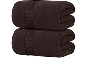 Oakias 600 GSM Bath Sheets 2 Pack Brown 35x70 Bath Towels - 100% Ring Spun Cotton Soft Extra Large Bathroom Towels - Highly Absorbent & Quick Dry Jumbo Towels - Shower Towels for Hotels, Gym & Spa