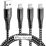 MenoSupp MFi Certified iPhone Charger Lightning Cable 3 Pack 6ft Nylon Braided Cable iPhone Charger Fast Charging Cord Compat