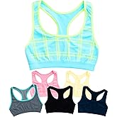 Alyce Ives Intimates Seamless Girls Sports Bra, Pack of 6- Racerback Training Bras for Girls