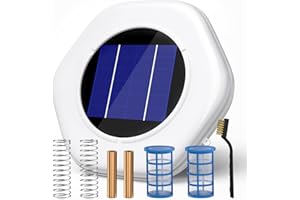 Pipopa Solar Pool Cleaner | Floating Water Cleaner and Purifier | 2 Copper Replacement | 2 Sets of Fittings | Solar Powered Up to 35,000 Gal | Compatible with Fresh and Salt Water Pools & Spas