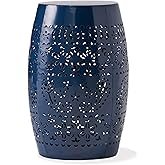 Christopher Knight Home Ruby Outdoor 12" Iron Side Table, Dark Blue