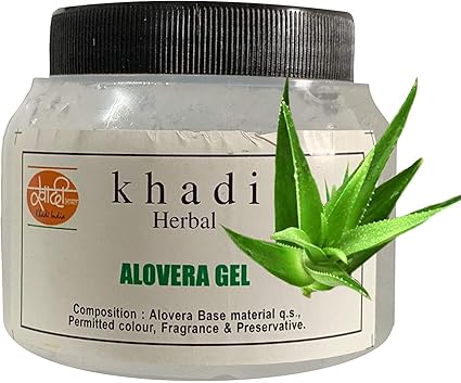 Khadi Herbal Natural Aloevera Gel for Skin and Hair, 180 g (White)