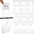 Kathfly 20 Pack Plastic Closet Dividers for Hanging Clothes Transparent Rectangle Clothing Rack Size Dividers, Organize Clothes