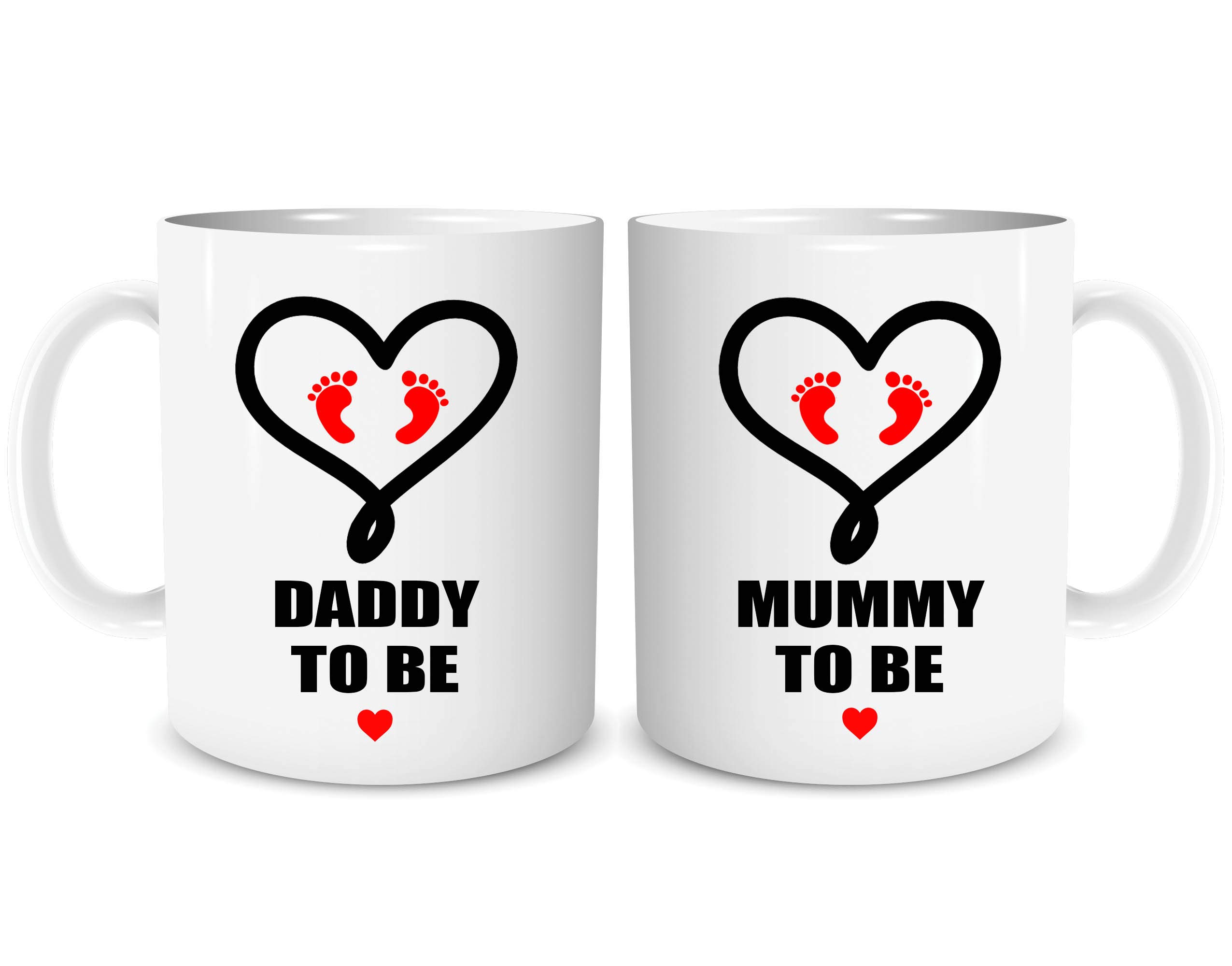 Mug Set Mummy to Be Daddy to Be Baby Shower Mugs Present New Baby Mugs Cup WSDMUG2083