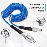 Spurtar 10 Pcs Air Line Connectors 1/4 Inch BSP Quick Couplers Kit view 2