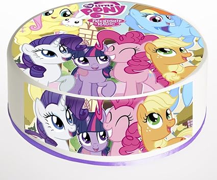 My Little Pony 7 5 Pouces Disque Circulaire Decoration Gateau Premium Qualite Sucre Givrage Feuilles De Imprime Avec Banniere Gratuit Amazon Fr Cuisine Maison
