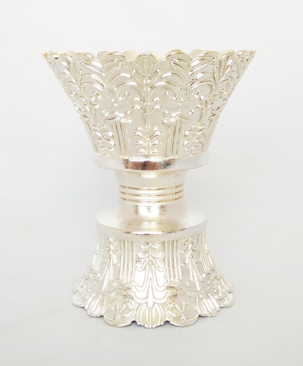 Small Metal Decorative Arabian Bakhoor Incense Burner Censer (Chrome)