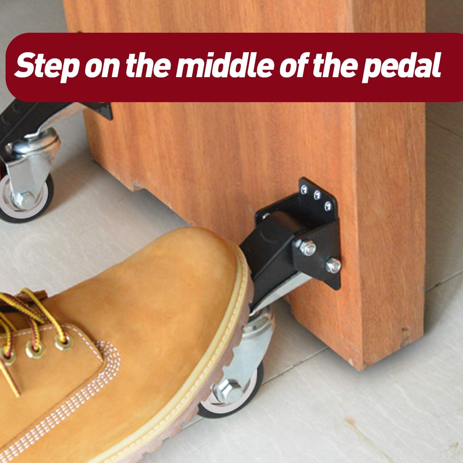 SPACEKEEPER Workbench Casters Kit 880 Lbs - 3 Inch Heavy Duty Retractable Caster Designed for Workbenches Machinery & Tables, 4 Pack - - 