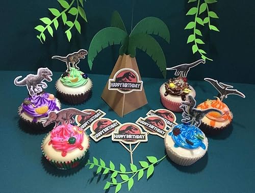 Amazon Com Jurassic World Inspired Cupcake Toppers Jurassic Park