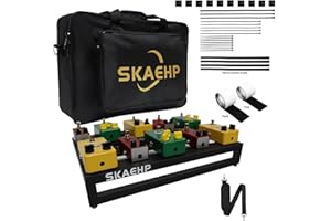 SKAEHP Guitar Pedal Board Aluminum Alloy Guitar Effect Pedal Board 18'' x 12.5'' Guitar Effects Pedalboard Accessories with Bag