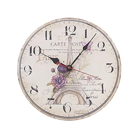 Amazon.de: TXXCI 12 Zoll/30CM Holz Wanduhr/Küchenuhr im Landhausstil